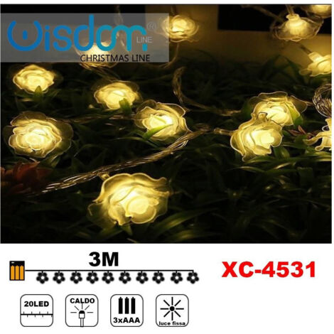 SWANEW Catena Luminosa LED 100m 500LED Con 8 Modalità Catena Esterna Per Interno Natale Matrimonio Festa Giardino Decorazione Bianco Freddo 89064135