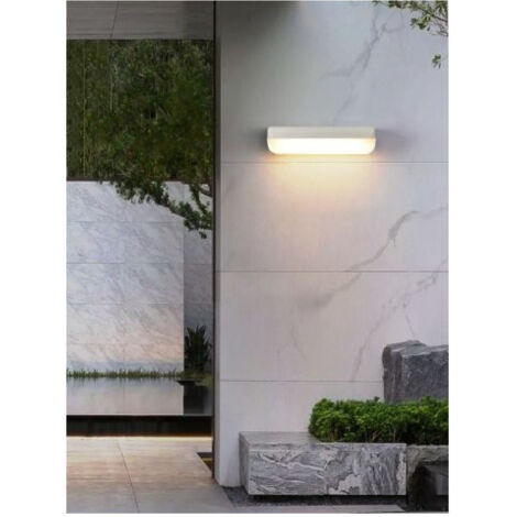 TRADE SHOP - Applique Bianco Da Esterno 12w Luce Fredda 6500k Naturale 4000k Calda 3000k Es63 - -Bianco Caldo -