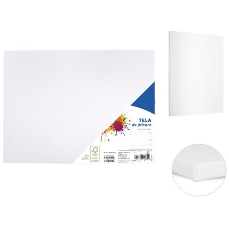 Chidu Tela Bianca Per Dipingere 50x70x1.5 Cm – Tela In Cotone Su Telaio In Legno Di Quercia, Ideale Per Pittura Acrilica E Olio