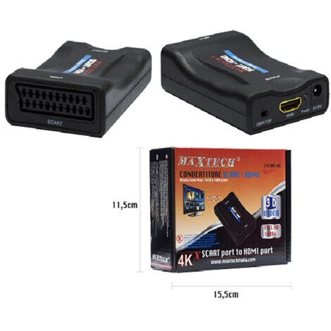 TRADE SHOP - Convertitore Audio Video Analogico Scart A Digitale Hdmi Full Hd 1080p Maxtech Cscart-hd - (1/3)