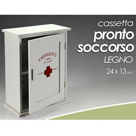 TrAdE Shop Traesio - Cassetta Con Manico Pronto Soccorso Sanitaria Contenitore Medicinali 35x23x48cm 79669987