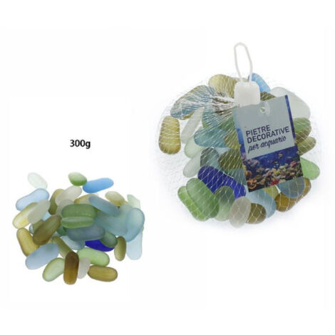 TRADE SHOP - Pietre Sassi Decorativi Acquario Colorati 300gr Decorazione Piante Giardino 70279 -