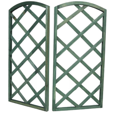 TRADE SHOP - Pannello Traliccio Recinzione In Legno Verde 60x30 Cm Rampicanti Giardino 219842 -