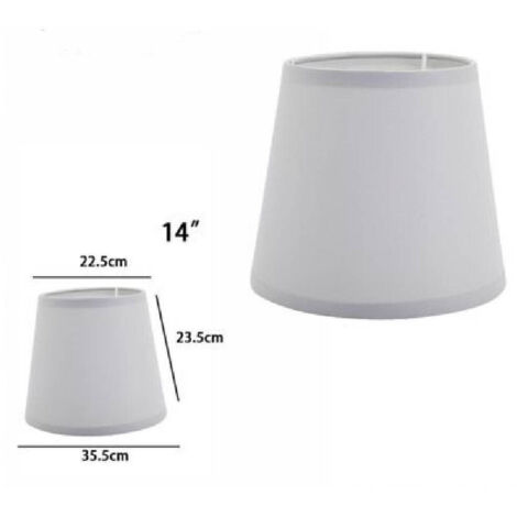TRADE SHOP - Paralume Conico Cilindro Cappello Ricambio Per Lampada E Applique In Tessuto Tnt - Grigio   -14"   -