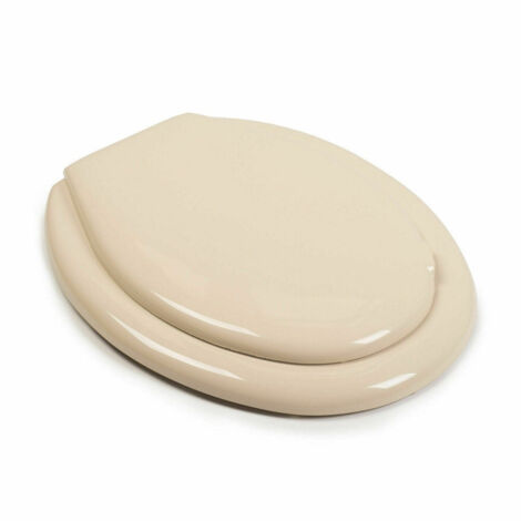TRADE SHOP - Sedile Coprivaso Wc Water Copriwater Bagno In Pvc Universale Beige -        3,5