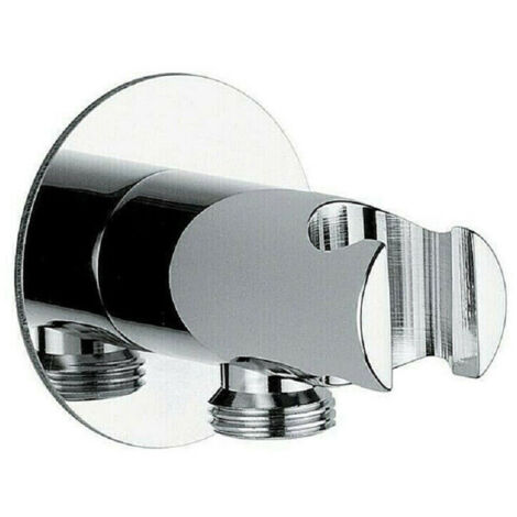 TRADE SHOP - Deviatore Da Muro Presa Acqua Attacco ½ Supporto Per Doccia Ottone Cromato Lucido -