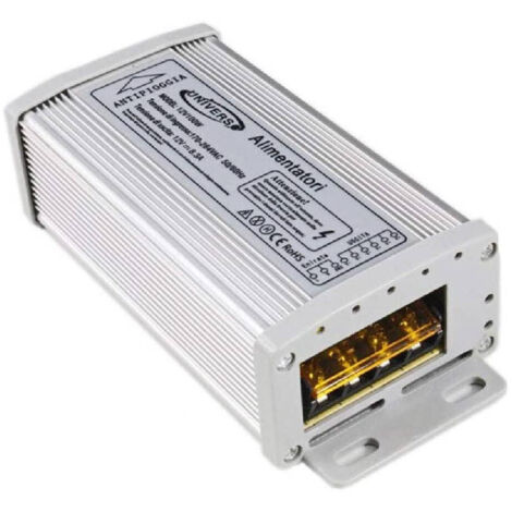 Alimentatore slim striscia Led 12V 15W 3A IP20 Trasformatore sottile per profili uso interno M LEDME