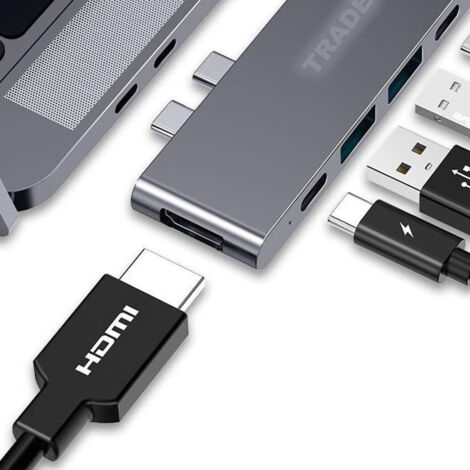 Andowl - Adattatore Convertitore Hub Multifunzione Per Computer Di Tipo C Hdmi Usb Q-a121 - (1/5)