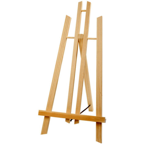 TRADE SHOP - Cavalletto Artistico Supporto Per Pittura Tela Pieghevole Legno 30 Cm Disegno -