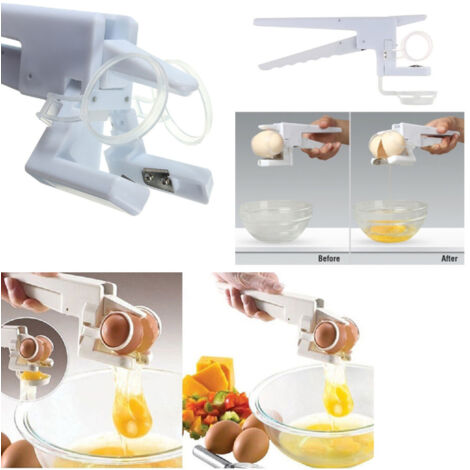 TRADE SHOP - Egg Ez Cracker Rompi Guscio Uovo Separa Uova Chiara Bianco Rosso Tuorlo Albume - (1/4)