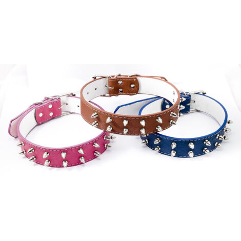 TRADE SHOP - Collare Per Cane Cani Borchie Borchiato A Punta Taglia Media Grande Vari Colori - (1/3)