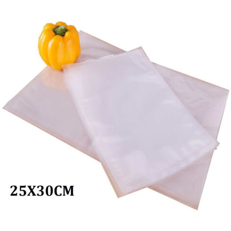 TRADE SHOP - 50 Sacchetti Sottovuoto 25x30cm Buste Per Alimenti Cibo Conservazione Freezer -
