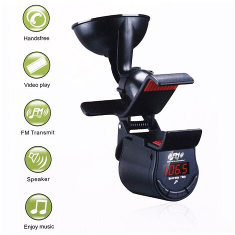 TRADE SHOP - Supporto Per Auto Vivavoce Trasmettitore Fm Universale Altoparlante Display - (1/5)