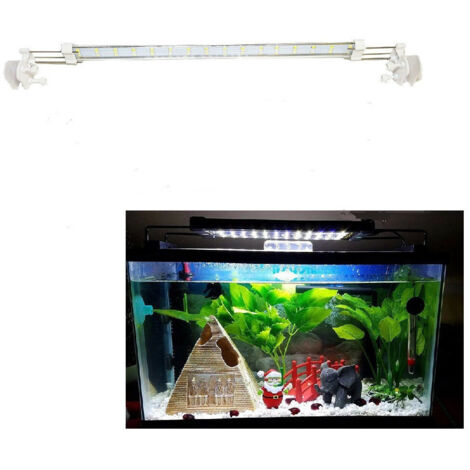 TRADE SHOP - Lampada Luce Plafoniera Led Per Acquario Allungabile Per Bordo Vasca 16 W -