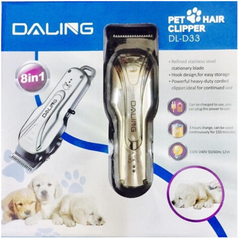 TRADE SHOP - Tosatore Per Cani Tosatrice Professionale Cani Rasoio Pettini Taglio Pelo Dl-d33 -