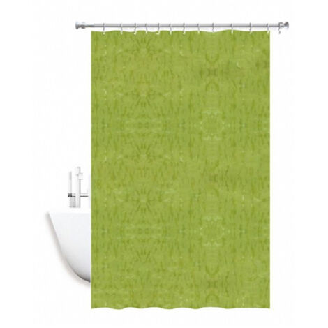 TRADE SHOP - Tenda Doccia Antimuffa Impermeabile 180 X 200 Cm Con Anelli Bagno Verde 2d 52130 -