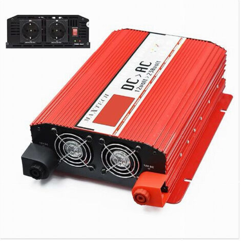 TRADE SHOP - Inverter Di Potenza 2000 Watt Per Auto Camper Da 12v A 230v Maxtech Hb2000-12v - (1/2)