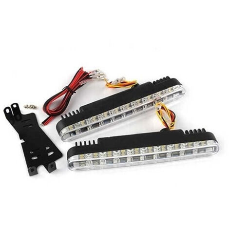 TRADE SHOP - Luci Marcia Diurna Universali Impermeabili 20 Led Auto Faro 2x5w Bianco Freddo -