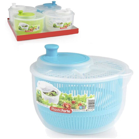 TrAdE Shop Traesio - Centrifuga In Plastica Lava Verdura Insalata Verdure Asciuga Strizza 2.7lt 12198 - (1/2)