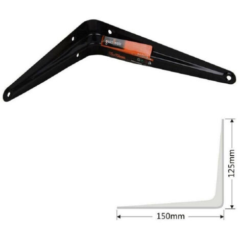 TRADE SHOP - Staffe Angolari 2pz Supporto Staffa Reggimensole Angolo Retto 90° 125 X 150 Mm -
