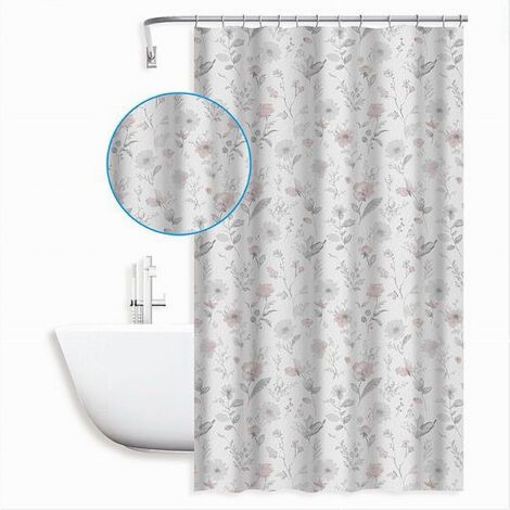 Cleafe - Tenda Per Doccia Vasca Bagno Design Stile Marino 180x200 Cm Con 12 Anelli 87587 86522698
