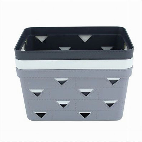 DULLEMELO Cestini Organizzatori 4 Pezzi | Contenitori Medi In Tessuto, Bianco E Cachi, Dimensioni 38x29x24 Cm