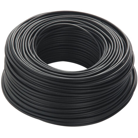TrAdE Shop Traesio - Cavo Nero 100 Metri Isolato Unipolare 1 X 1,5 M2 Antifiamma Materiale Elettrico - (1/2)