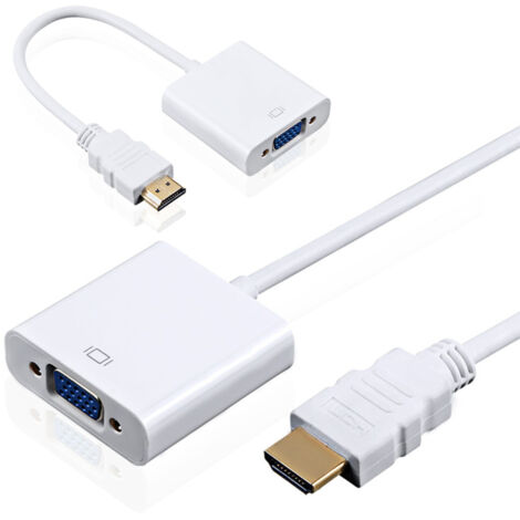 Cavo Adattatore Convertitore VGA Maschio A HDMI Femmina Uscita 1080P HD Tv Av Hdtv 80233966 - Foto 3