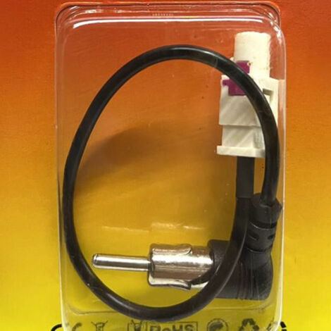 TRADE SHOP - Cavetto Adattatore Antenna Da Fakra Maschio A Din Iso Maschio 90 Pipa Curvo 22cm -
