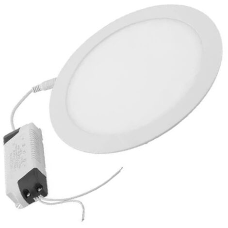 TRADE SHOP - Pannello A Led Tondo O Quadrato Ad Da Incasso Luce Fredda Calda Neutra Wisdom - -Bianco Freddo-12 Watt -Tondo -