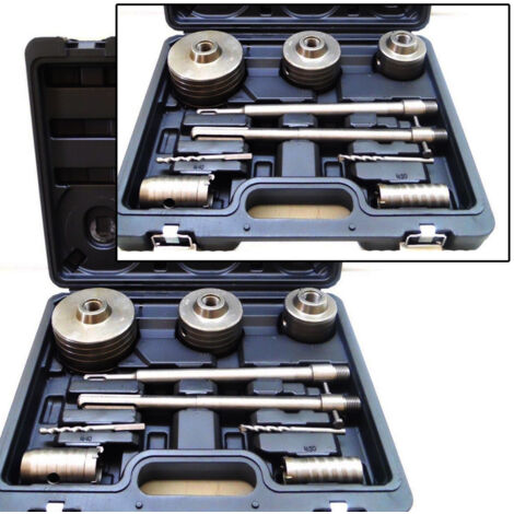 TRADE SHOP - Frese A Tazza Carotatrice 9 Pz Da Muro 30 40 65 80 100mm Trapano Sds Plus Max -