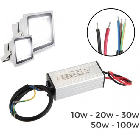 TRADE SHOP - Ricambio Led Driver 10w 20w 30w 50w Per Faro A Led Corrente Continua Alluminio -  20 Watt
