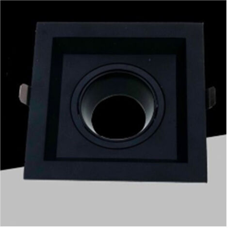 TRADE SHOP - Porta Faretto Orientabile Da Incasso Nero Per Lampadine Gu10 / Gu5.3 P33-gu10-n1 - (1/3)