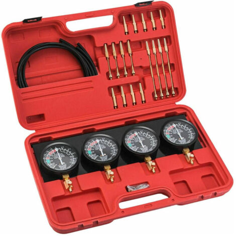 Sincronizzatore Carburatore Professionale - Set 4 Manometri Per Regolazione Vuoto - Foto 9