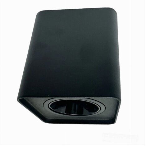 TrAdE Shop Traesio - Porta Faretto Orientabile Da Soffitto Nero Per Faretto Gu10 / Gu5.3 P34-gu10-n1 - (1/5)