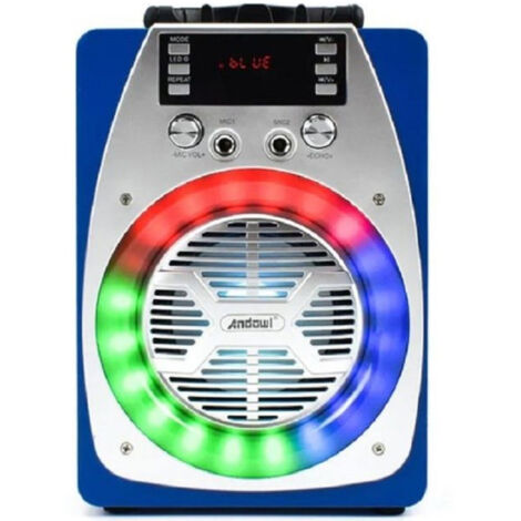 Andowl - Speaker Portatile Karaoke Altoparlante Bluetooth Wireless Microfono Led Q-yx606 - (1/5)