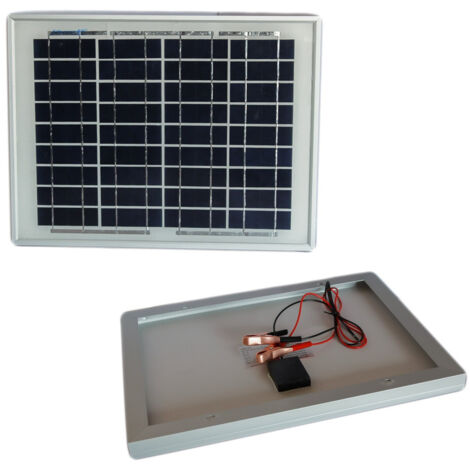 TRADE SHOP - Pannello Solare Modulo Fotovoltaico 50w 50watt 12v Celle Silicio Pinze Batteria -