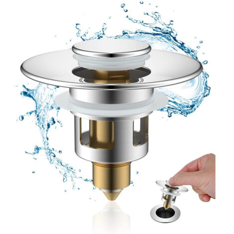 TrAdE Shop Traesio - Tappo Pop Up Per Piletta Lavandino Bidet Lavabo Bagno Filtro Valvola Click Clack -