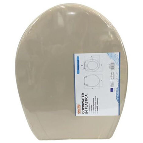 TRADE SHOP - Copriwater Sedile Copri Wc Water Bagno In Plastica Coprivaso Magnolia Beige 87633 -