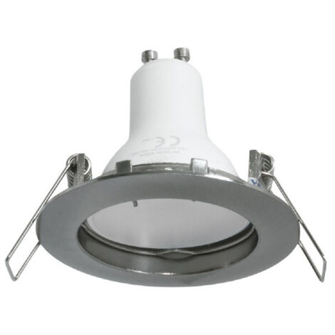 TRADE SHOP - Faretto Lampada Led 8 W Luce 3000k 4000k 6000k Incasso Tondo Gu10 Foro 6 Cm 220v - Silver-Bianco Freddo      -