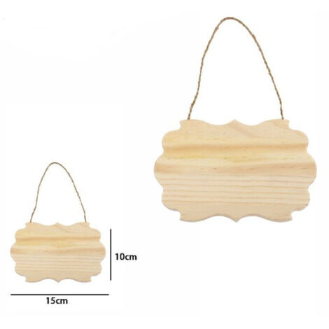 TRADE SHOP - Decorazione In Legno 15 X 10 Cm Decoupage Da Appendere Con Corda Insegna 74205a -