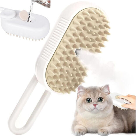 TRADE SHOP - Spazzola A Vapore Per Gatti Cani Elimina Pelo Morto Sottopelo Cavo Usb -
