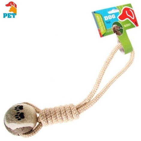 Corda Canapa E Cotone Giocattolo Per Cani In Corda Naturale - Canapa E Cotone, Manubri 24cm, Per Gioco Interattivo Giochi Masticazione Cuccioli