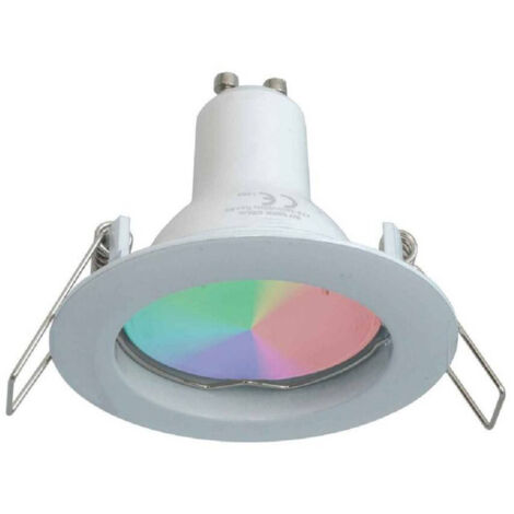 TRADE SHOP - Faretto Led 6w Incasso 6 Cm Tondo Rgb+6000k Rgbw Gu10 Effetti Luce Colorata 230v - Bianco