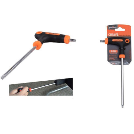 TRADE SHOP - Chiave Brugola T Trapezoidale Punta Stella T40x150mm Impugnatura Ergonomica 91807 -