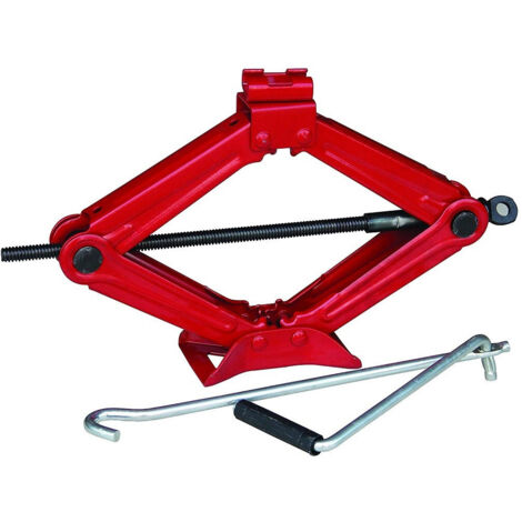 TRADE SHOP - Cric Crick A Pantografo Per Auto Camion Caravan Sollevamento Da 1,5t 1500kg Red -