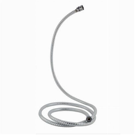 TRADE SHOP - Tubo Laccio Flessibile Doccia Biflex Cromo Bianco Universale Lunghezza 2mt 69226 -