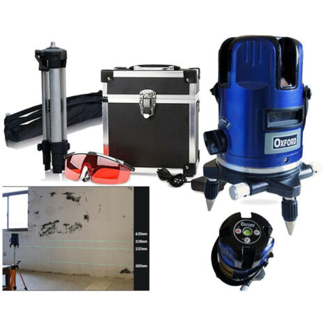Trade Shop - Livella Laser Tracciatore Autolivellante 360º Rotazione Bolla Digitale 5 Linee -
