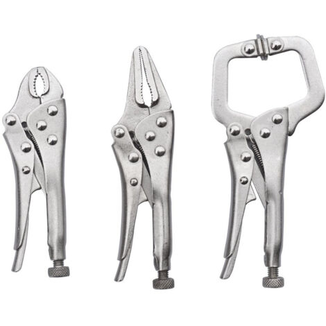 TRADE SHOP - Set 3 Chiave Pinza Pinze Scatto 4" 5" Autobloccante A Pressione Regolabile - (1/5)