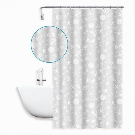 Mesnt Tenda Doccia Decorata, Tenda Doccia in PEVA con Motivo